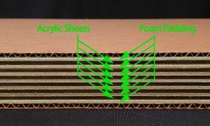 Corrugate/Plexi Foam "Sandwich" with Highlights - Smart Spacers™